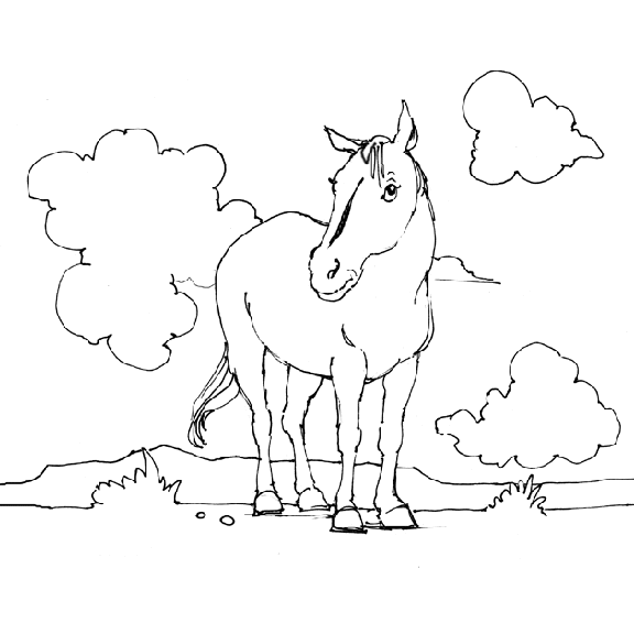 horses coloring pages. Free Coloring Pages!