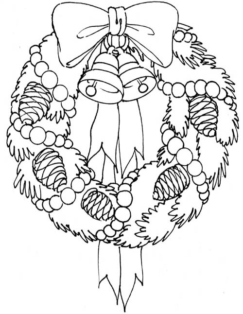 coloring pages christmas wreaths - photo #23