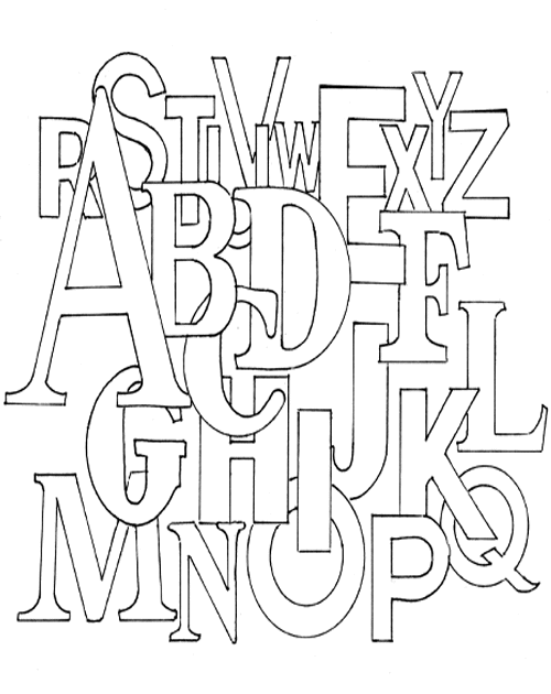 Kids' Korner Free Coloring Pages - Alphabet Letters