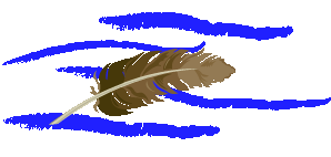 A brown 
feather
