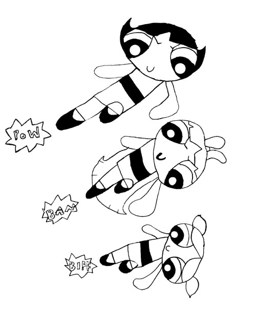 powderpuff boys coloring pages - photo #5